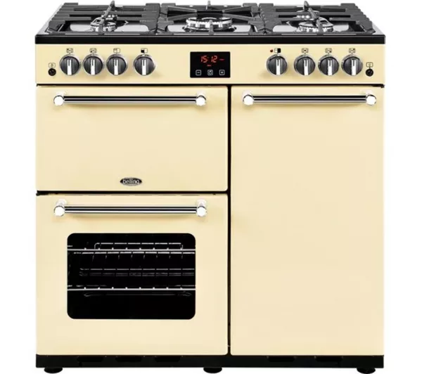 BELLING Kensington X90G Gas Range Cooker - Cream & Chrome