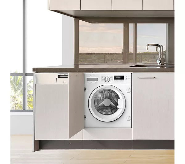 HISENSE 3 Series WD3M841BWI Integrated 8 kg Washer Dryer - White