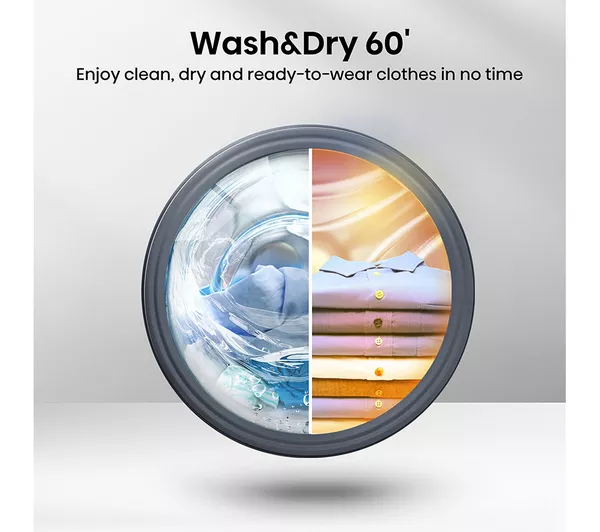 HISENSE 3 Series WD3M841BWI Integrated 8 kg Washer Dryer - White