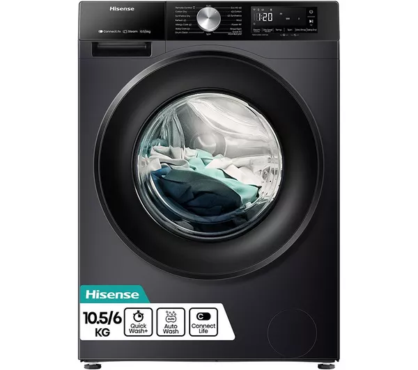 HISENSE 3S Series WD3S1043BB3 WiFi-enabled 10 kg Washer Dryer - Black