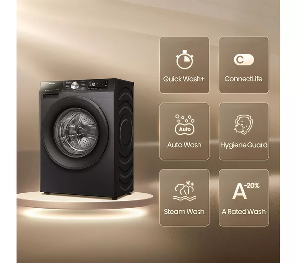HISENSE 3S Series WD3S1043BB3 WiFi-enabled 10 kg Washer Dryer - Black
