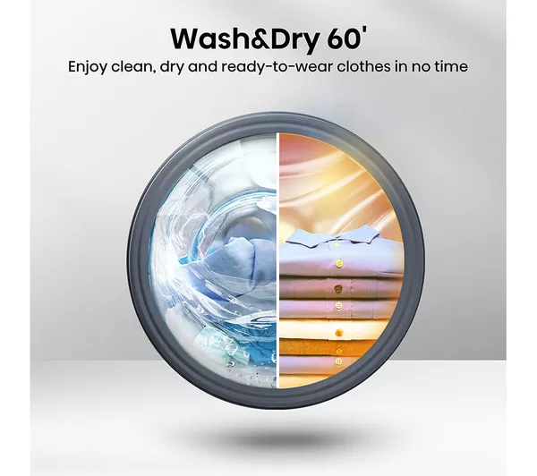 HISENSE 3S Series WD3S1043BB3 WiFi-enabled 10 kg Washer Dryer - Black