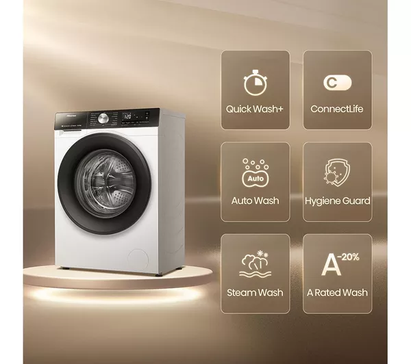 HISENSE 3S Series WD3S1043BW3 WiFi-enabled 10 kg Washer Dryer - White