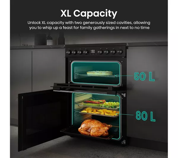 HISENSE Hi6 Max 80 50L HDCEC6C20B 60cm Electric Ceramic Cooker - Jet Black