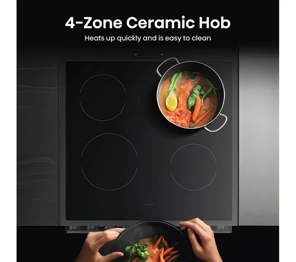 HISENSE Hi6 Max 80 50L HDCEC6C20B 60cm Electric Ceramic Cooker - Jet Black