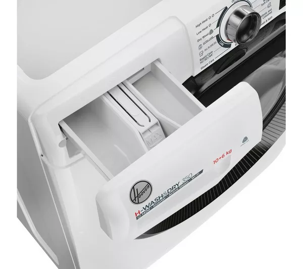 HOOVER H Wash 350 H3DPS41066TAMB80 WiFi-enabled 10 kg Washer Dryer - White