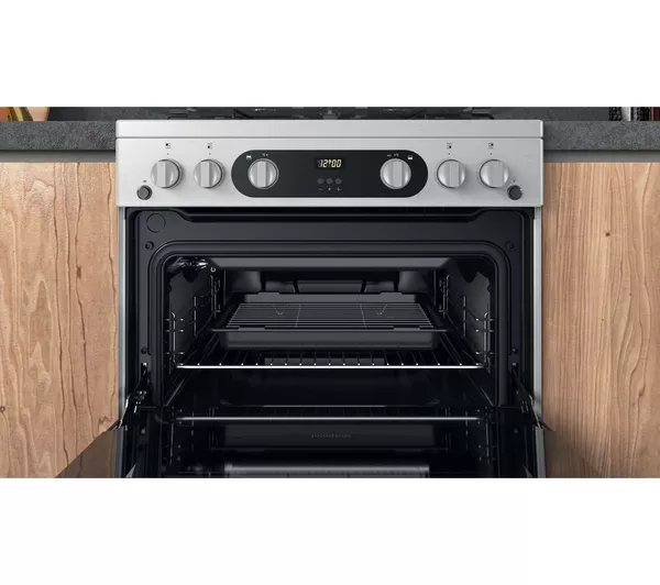 HOTPOINT HDM67G0C2CX 60 cm Gas Cooker - Inox