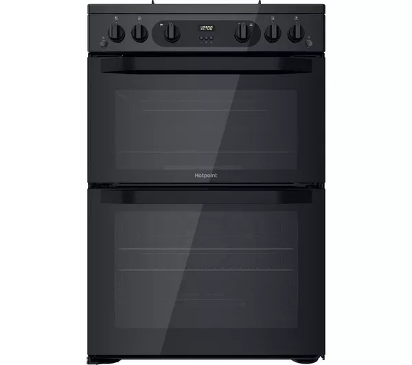 HOTPOINT HDM67G0CMB 60 cm Gas Cooker - Black