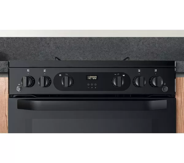 HOTPOINT HDM67G0CMB 60 cm Gas Cooker - Black