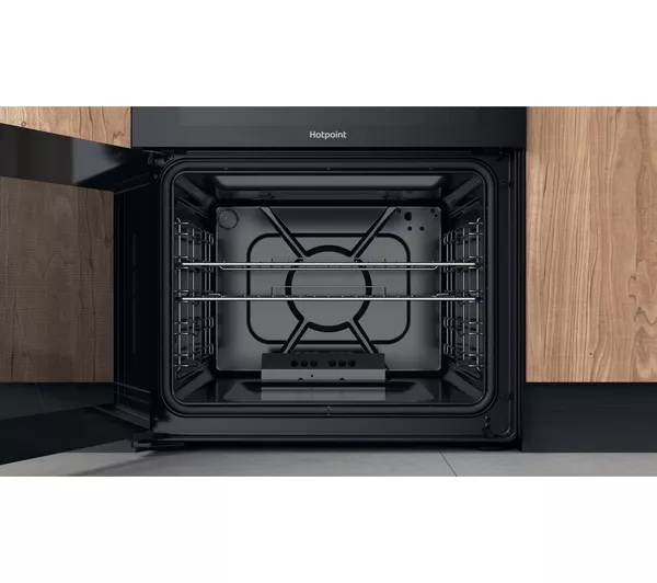 HOTPOINT HDM67G0CMB 60 cm Gas Cooker - Black