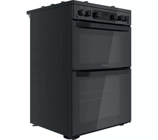 HOTPOINT HDM67G0CMB 60 cm Gas Cooker - Black