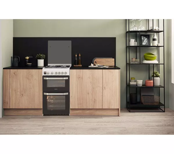 HOTPOINT Multiflow HD5G00CCW UK 50 cm Gas Cooker - White