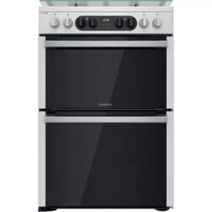 HOTPOINT Multiflow HDM67G8C2CX 60 cm Dual Fuel Cooker - Stainless Steel