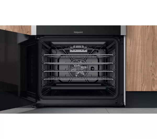 HOTPOINT Multiflow HDM67G8C2CX 60 cm Dual Fuel Cooker - Stainless Steel