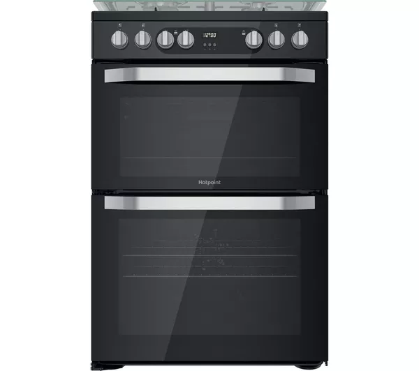 HOTPOINT Multiflow HDM67G9C2CB 60 cm Dual Fuel Cooker - Black
