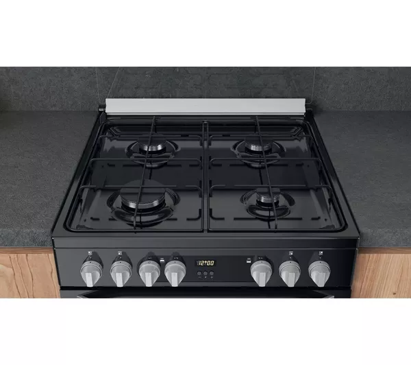 HOTPOINT Multiflow HDM67G9C2CB 60 cm Dual Fuel Cooker - Black