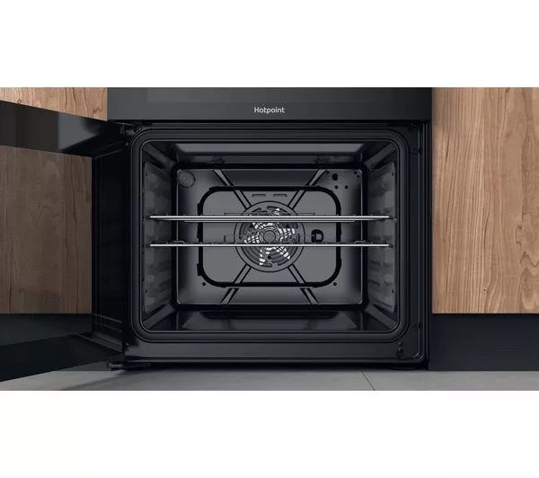 HOTPOINT Multiflow HDM67G9C2CB 60 cm Dual Fuel Cooker - Black