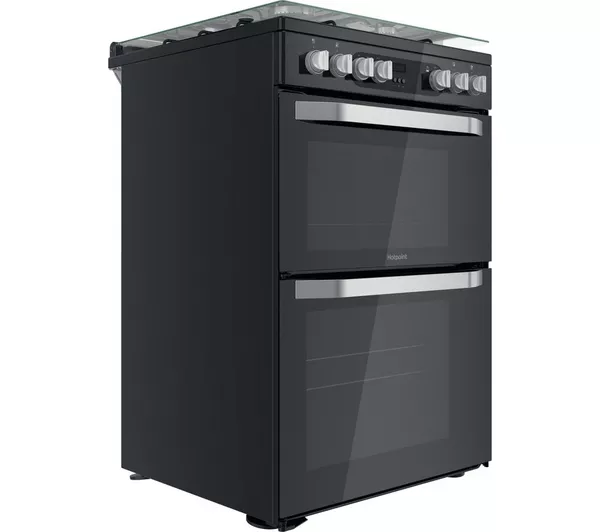 HOTPOINT Multiflow HDM67G9C2CB 60 cm Dual Fuel Cooker - Black