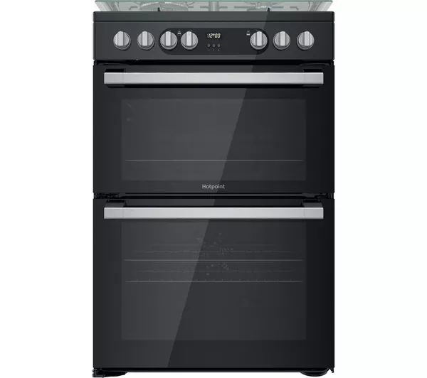 HOTPOINT Multiflow HDM67G9C2CSB 60 cm Dual Fuel Cooker - Black