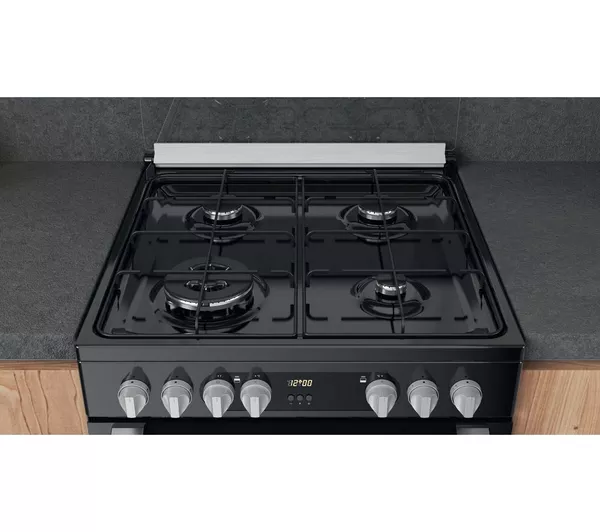 HOTPOINT Multiflow HDM67G9C2CSB 60 cm Dual Fuel Cooker - Black