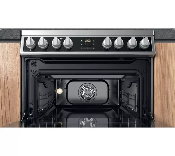 HOTPOINT Multiflow HDM67V8D2CX 60 cm Electric Ceramic Cooker - Stainless Steel