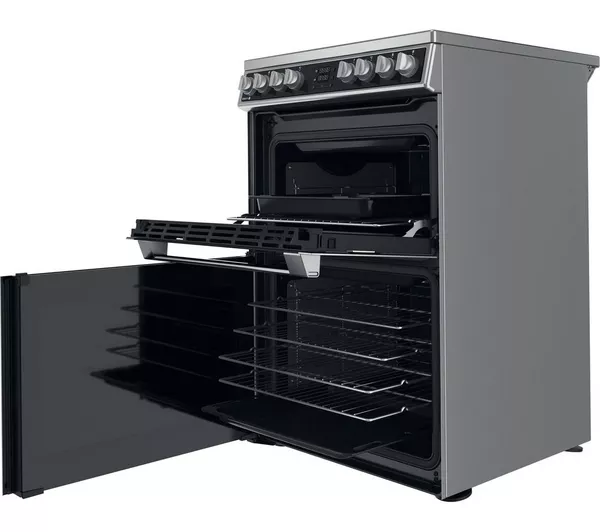 HOTPOINT Multiflow HDM67V8D2CX 60 cm Electric Ceramic Cooker - Stainless Steel