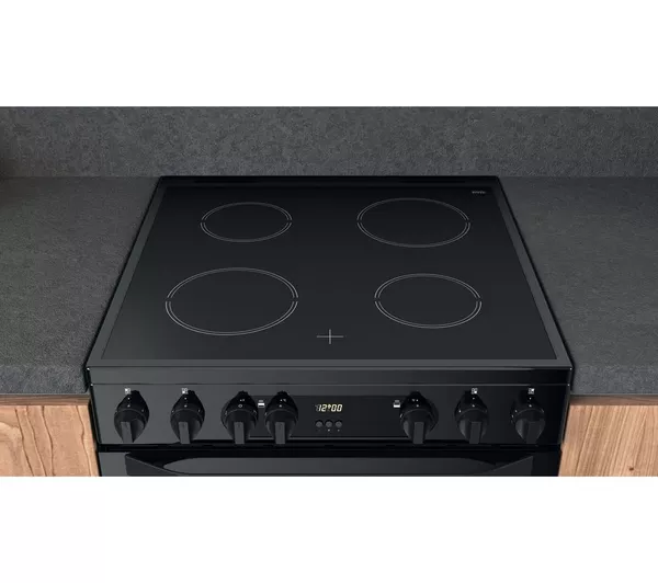 HOTPOINT Multiflow HDM67V9CMB 60 cm Electric Ceramic Cooker - Black