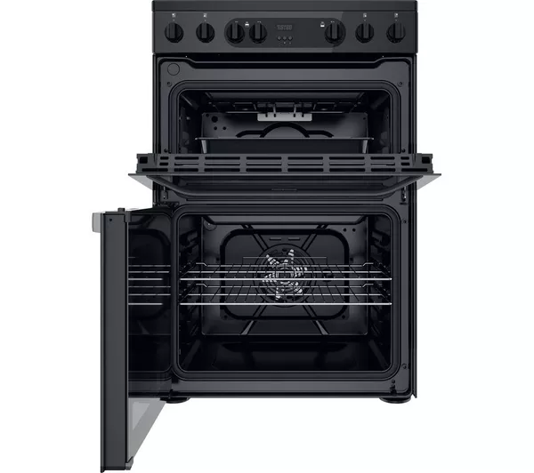 HOTPOINT Multiflow HDM67V9CMB 60 cm Electric Ceramic Cooker - Black