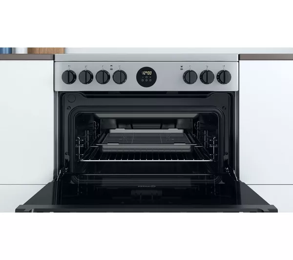 INDESIT ID67V9HCX 60cm Electric Ceramic Cooker - Stainless Steel