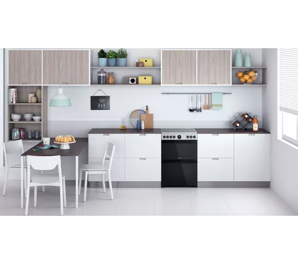 INDESIT ID67V9HCX 60cm Electric Ceramic Cooker - Stainless Steel