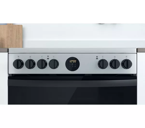 INDESIT ID67V9HCX 60cm Electric Ceramic Cooker - Stainless Steel