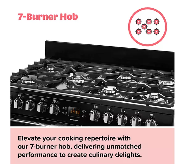 LEISURE Cookmaster CK110F232K Dual Fuel Range Cooker - Black