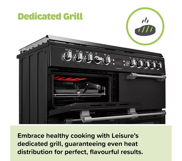 LEISURE Cookmaster CK110F232K Dual Fuel Range Cooker - Black