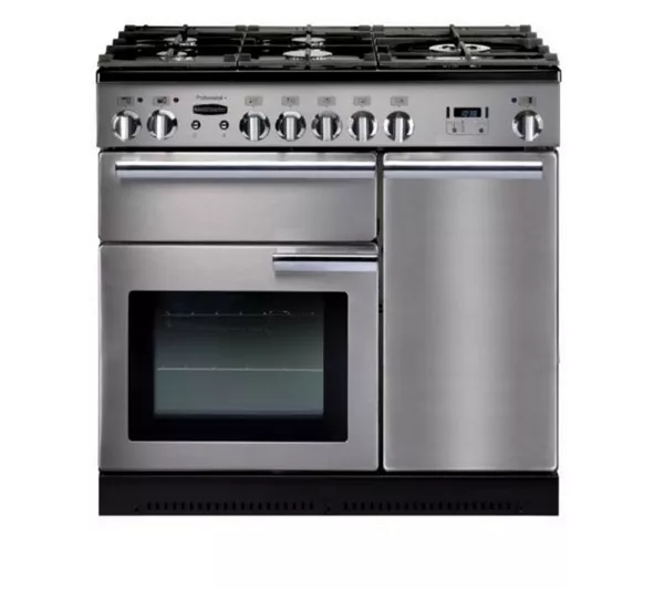 RANGEMASTER Professional 90 Dual Fuel Range Cooker - Stainless Steel