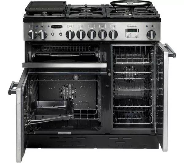 RANGEMASTER Professional 90 Dual Fuel Range Cooker - Stainless Steel