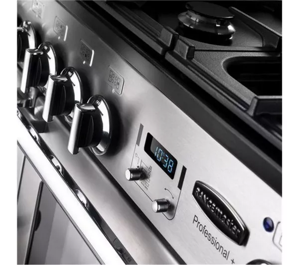 RANGEMASTER Professional 90 Dual Fuel Range Cooker - Stainless Steel