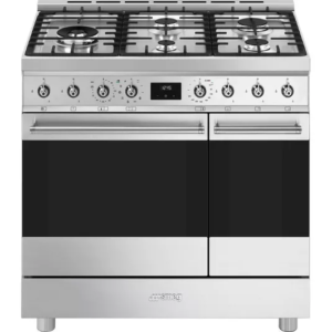SMEG C92GPX2 90 cm Dual Fuel Range Cooker - Stainless Steel