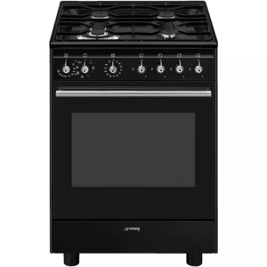 SMEG Concert CX61GMBL 60 cm Dual Fuel Range Cooker - Black