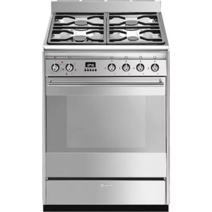 SMEG SUK61MX9 60 cm Dual Fuel Cooker - Stainless Steel
