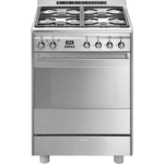 SMEG SUK61PX8 60 cm Dual Fuel Cooker - Stainless Steel
