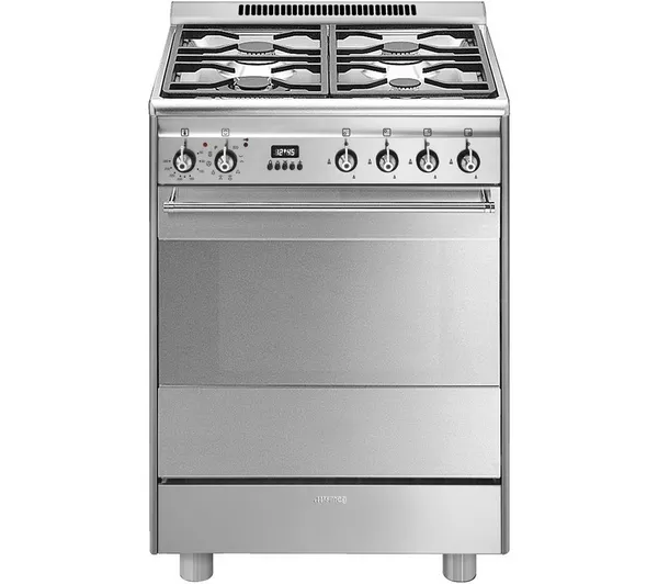 SMEG SUK61PX8 60 cm Dual Fuel Cooker - Stainless Steel