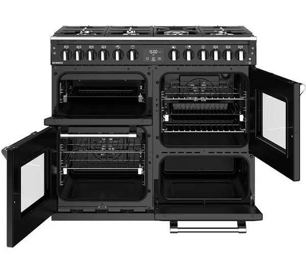 STOVES Richmond S1000DF MK22 Dual Fuel Range Cooker - Black & Chrome