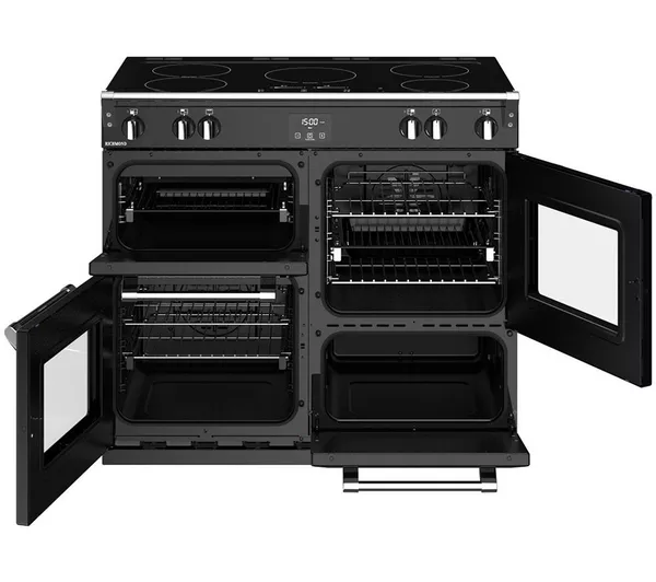 STOVES ST Richmond S1000Ei MK22 Electric Induction Range Cooker - Black & Chrome