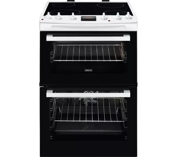 ZANUSSI ZCV66250WA 60 cm Electric Cooker - Black & White