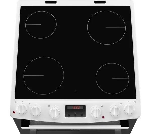 ZANUSSI ZCV66250WA 60 cm Electric Cooker - Black & White