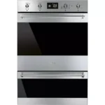 SMEG Classic DOSP6390X Electric Double Pyrolytic Oven - Black & Stainless Steel