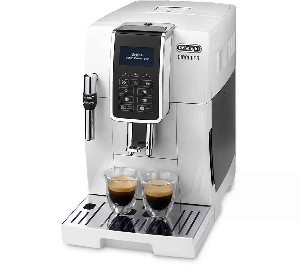 DELONGHI Dinamica ECAM 350.35.W Bean to Cup Coffee Machine - White