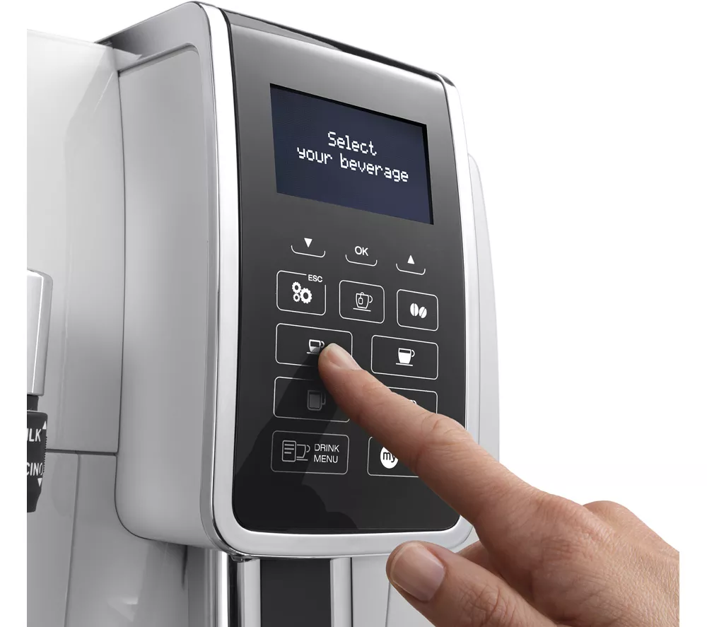 DELONGHI Dinamica ECAM 350.35.W Bean to Cup Coffee Machine - White