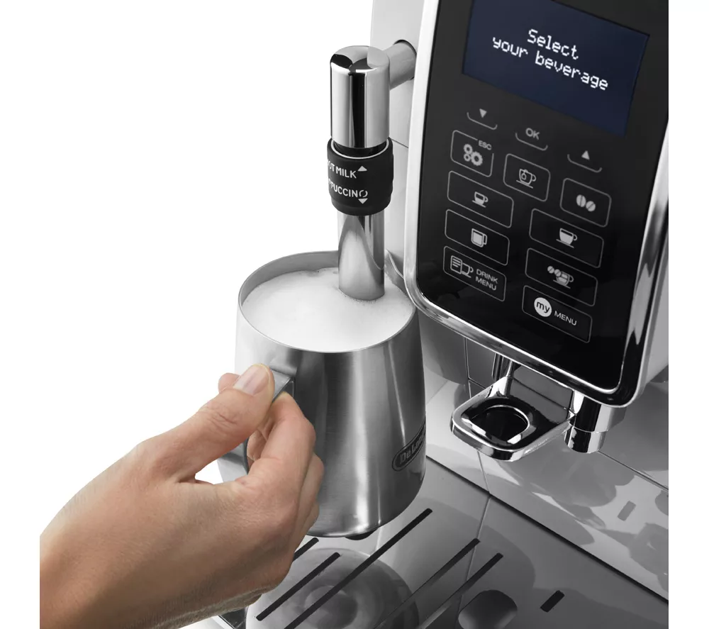 DELONGHI Dinamica ECAM 350.35.W Bean to Cup Coffee Machine - White