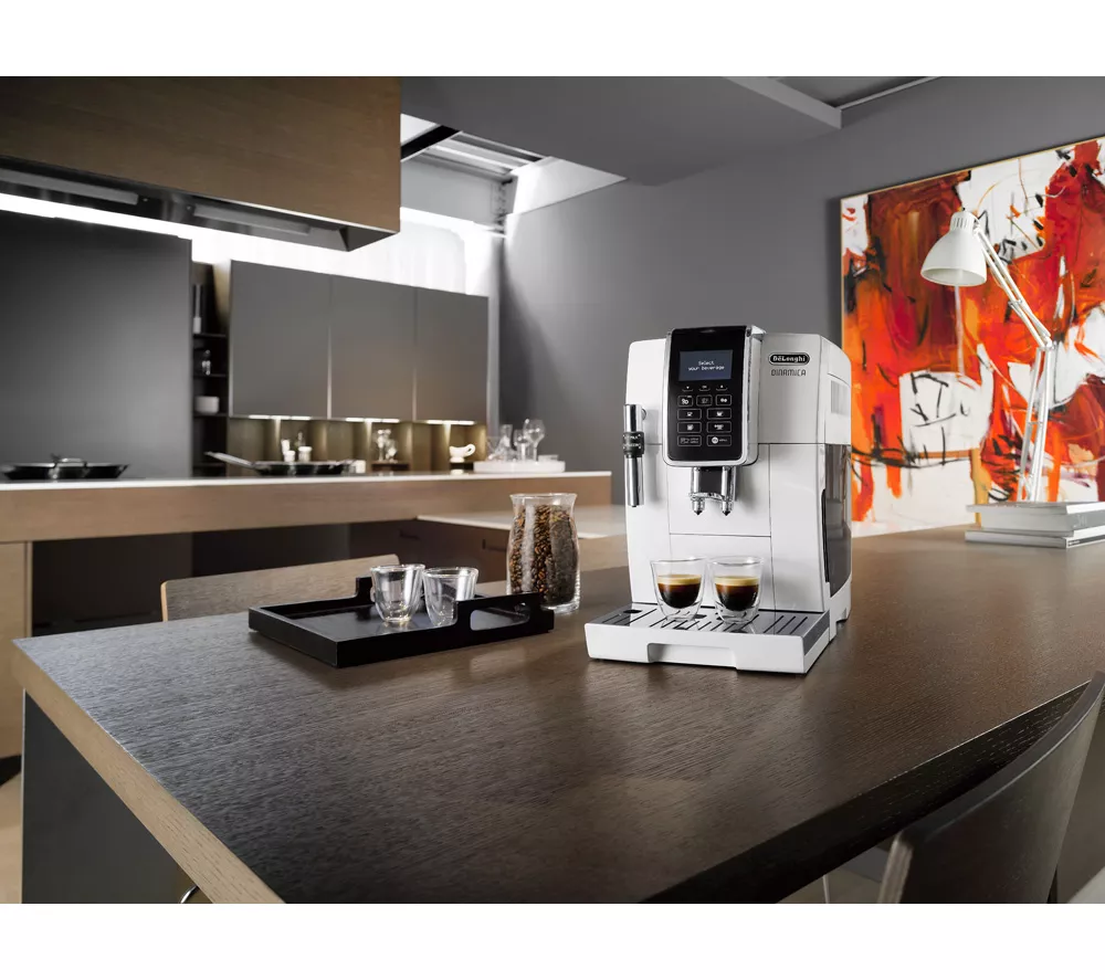 DELONGHI Dinamica ECAM 350.35.W Bean to Cup Coffee Machine - White